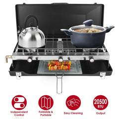 3-Burner Propane Camping Stove