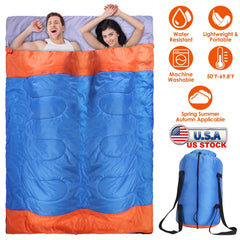 2 People Sleeping Bag for Adult & Kids - Lightweight & Water Resistant