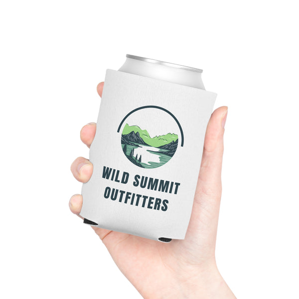 Wild Summit Outfitters Can Cooler – Outdoor Mountain Logo Beverage Koozie