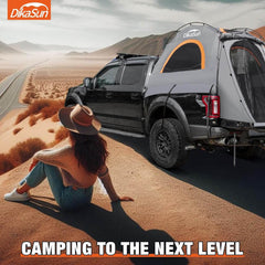 5.5-6.7ft Easy Setup Pickup Truck Bed Tent Gray