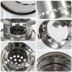 Portable Stainless Steel Wood Camping Stove