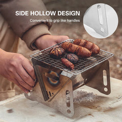 Camping Wood Burning Stove with Grill Plate