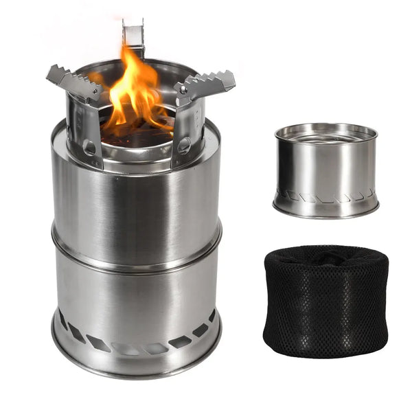 Portable Stainless Steel Wood Camping Stove
