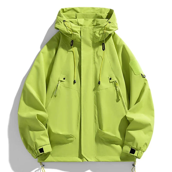 Men’s Waterproof Windbreaker Hooded Jacket