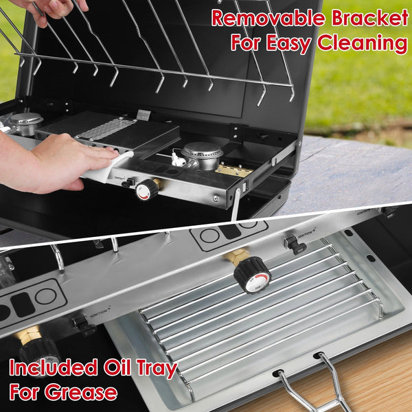 3-Burner Propane Camping Stove