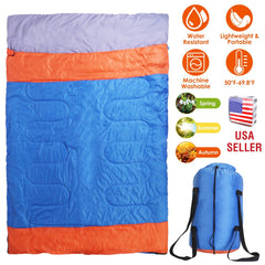 2 People Sleeping Bag for Adult & Kids - Lightweight & Water Resistant