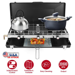 3-Burner Propane Camping Stove