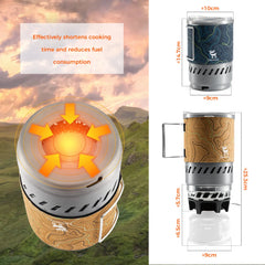 Integrated Heat Collection Stove System for Camping
